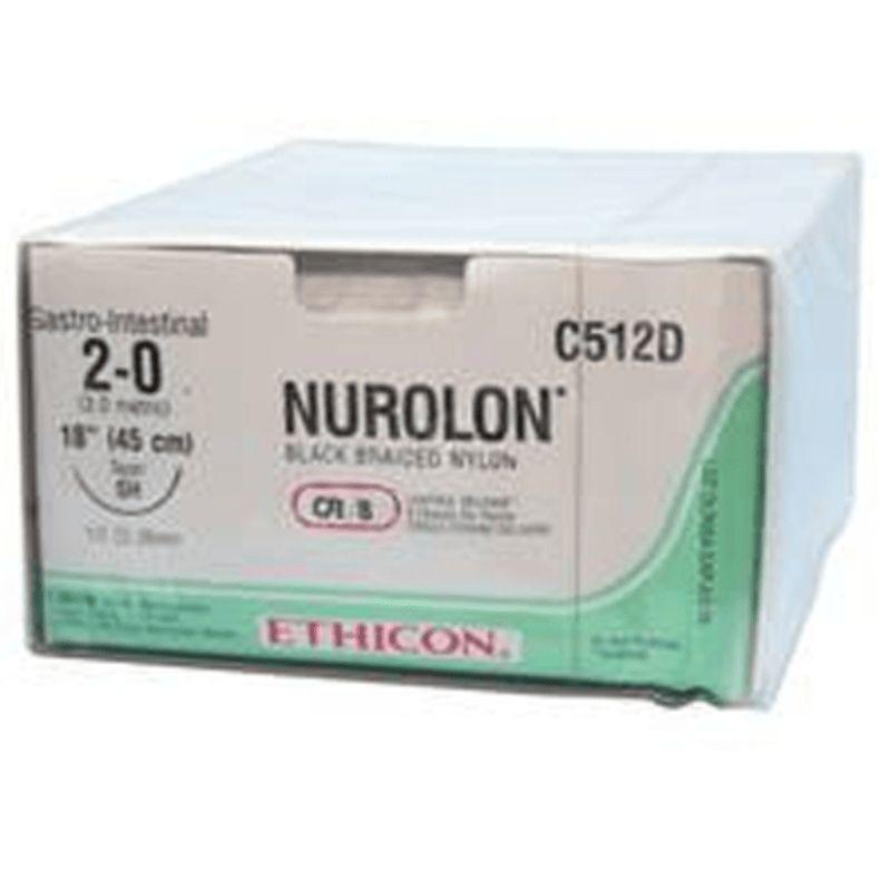 NUROLON (Поліамід) чорний, USP1 відрізки 10X75 см, без голки, W5225